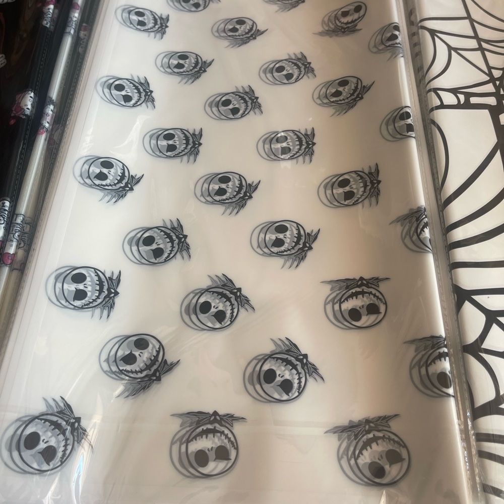 3packs korean floral wrapping paper 👻 Jack skellington